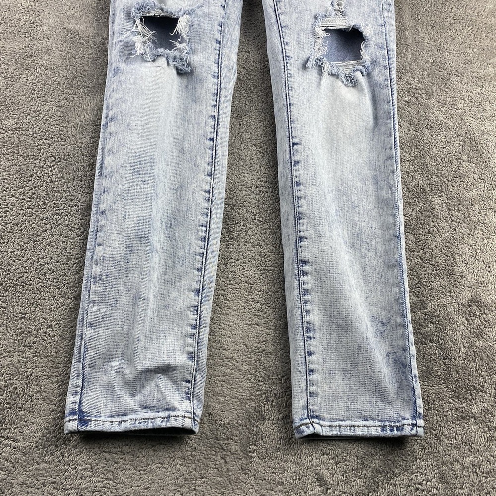 American Eagle Flex Skinny Jeans Mens 30x30 Blue Light Wash Distressed - Picture 2 of 16